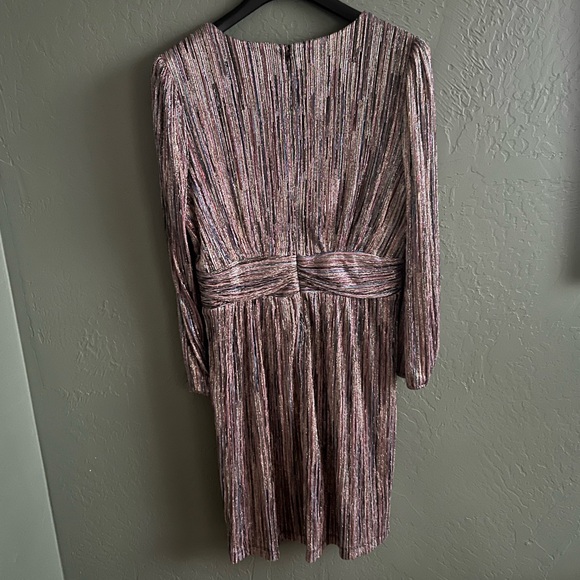 Julia Jordan Multicolor Metallic Stripe Long Sleeve Dress - Picture 6 of 7